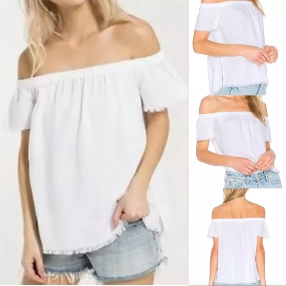 cloth & stone Tops - White Cloth & Stone Flowy Distressed Top​